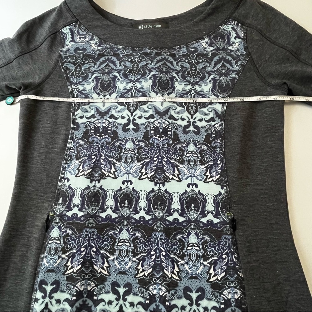 Title Nine Gray and Blue Short Sleeve Dress size small - Picture 8 of 9